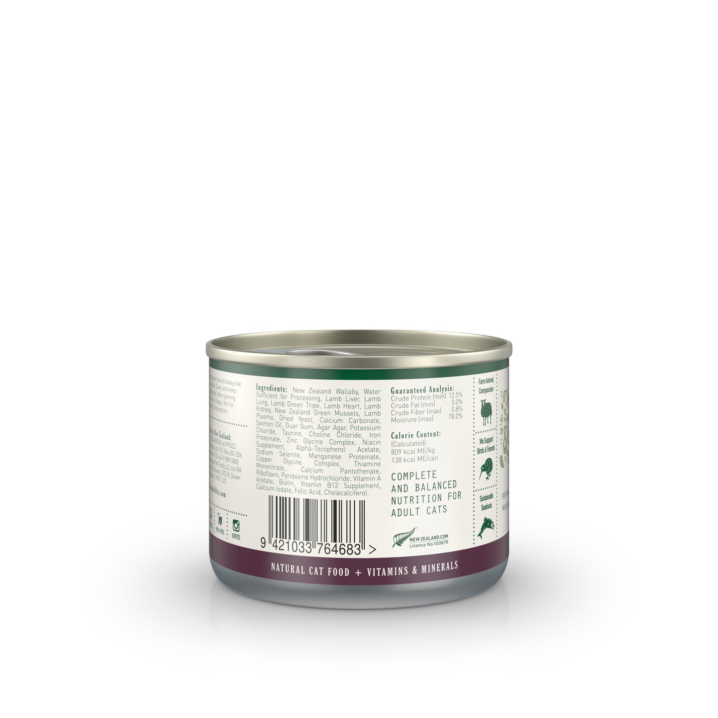 Zealandia Deluxe Wallaby Pâté Adult Cat Food