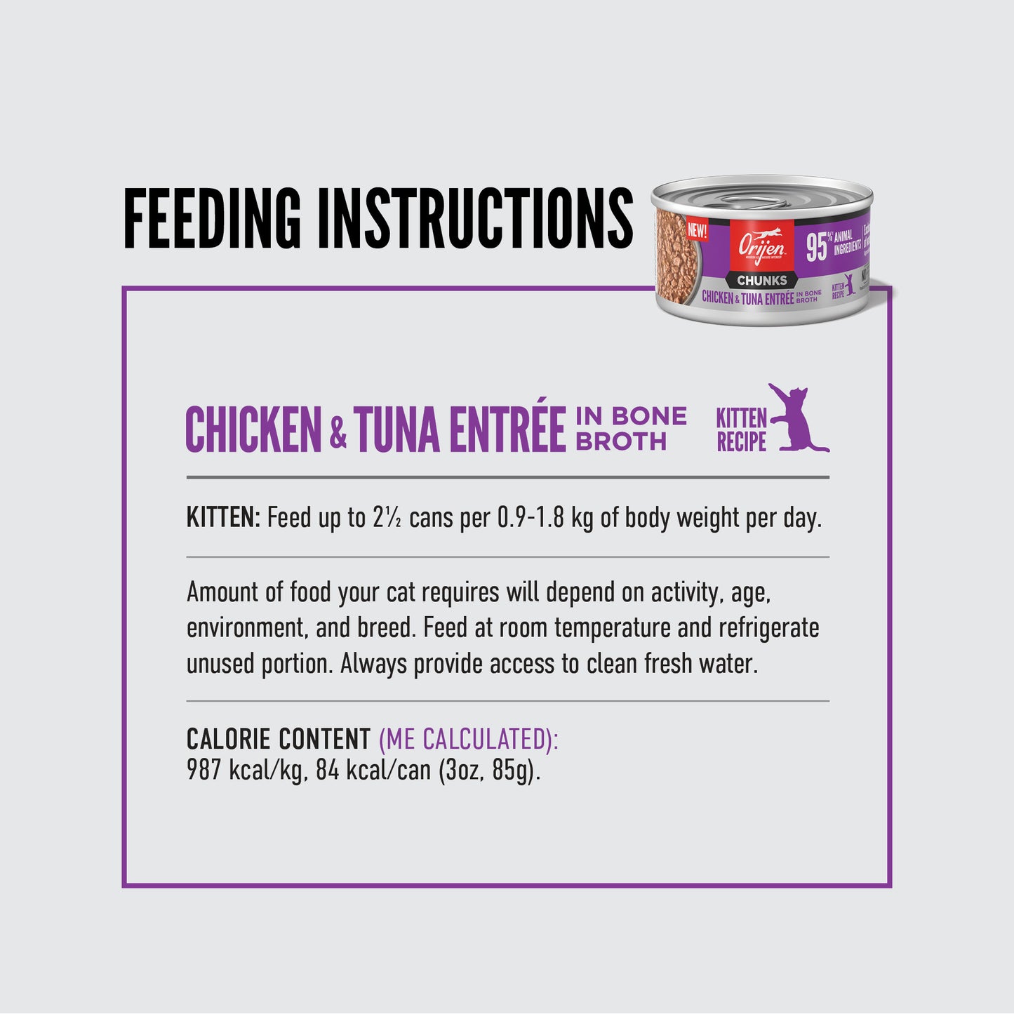 Origen Cat Chunks and Shreds Kitten Chicken and Tuna