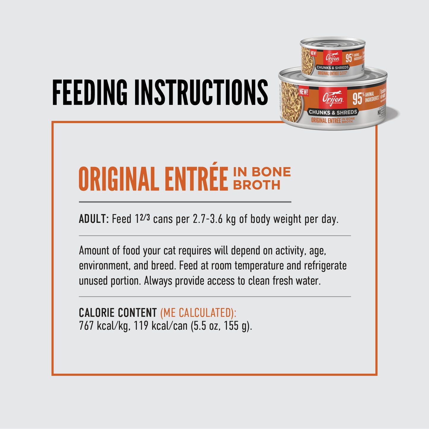 Origen Cat Chunks and Shreds Original Entree
