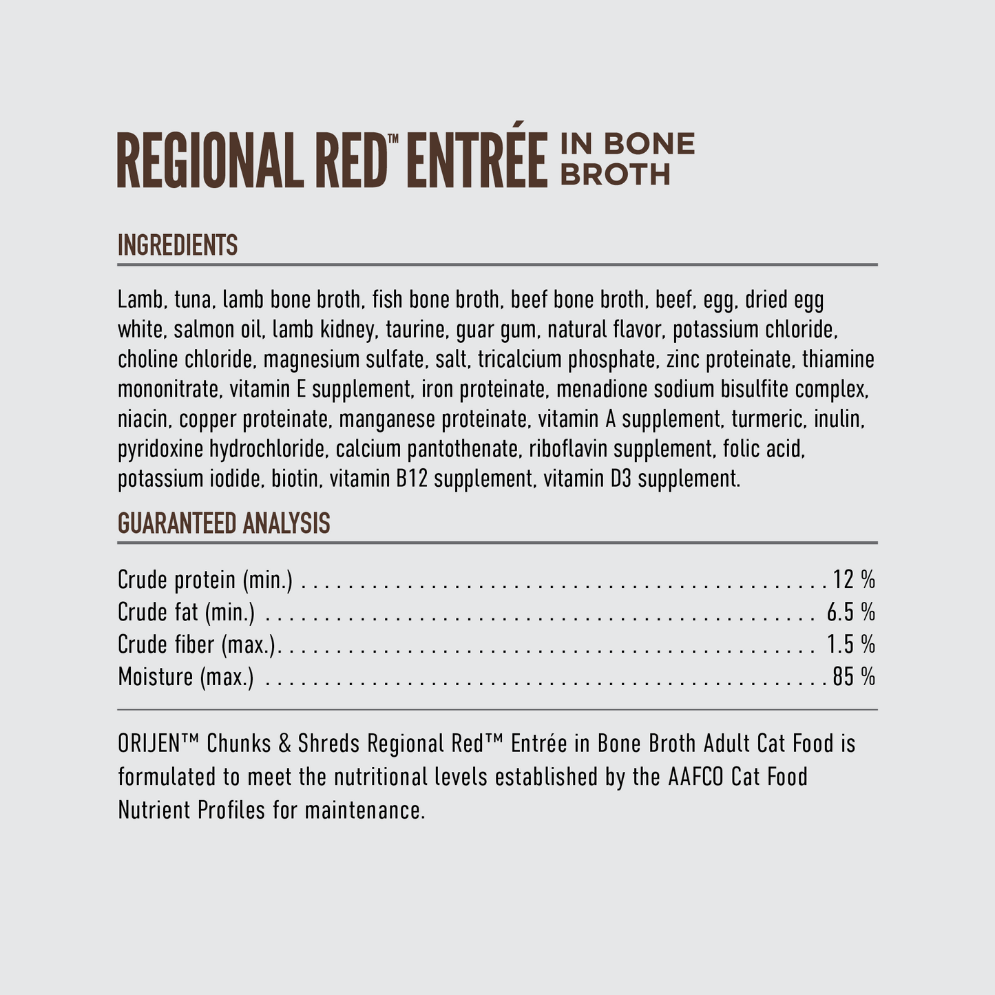 Origen Cat Chunks and Shreds Regional Red