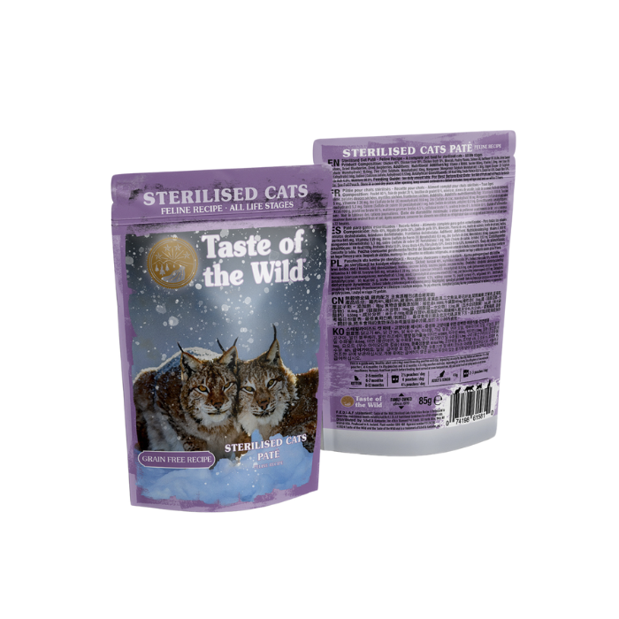TOW ALS Indoor Sterilised Cat Chicken Pate Pouch 85g x12