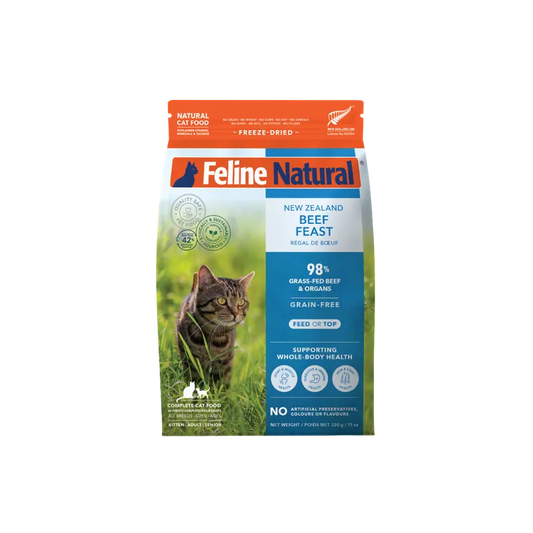 FELINE NATURAL GRAIN-FREE FD NZ BEEF FEAST 320G
