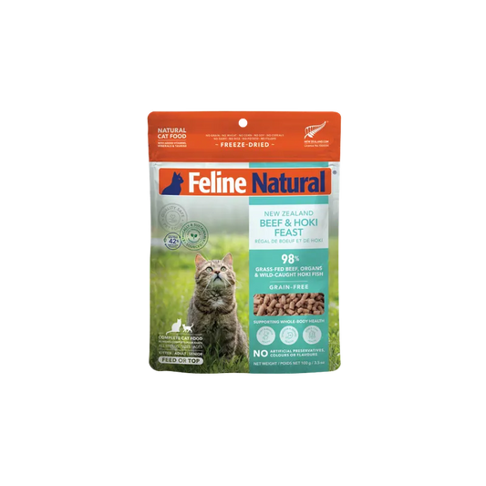 FELINE NATURAL GRAIN-FREE FD NZ BEEF & HOKI FEAST