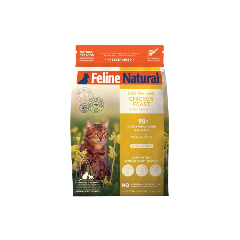 FELINE NATURAL GRAIN-FREE FD NZ CHICKEN FEAST 320G
