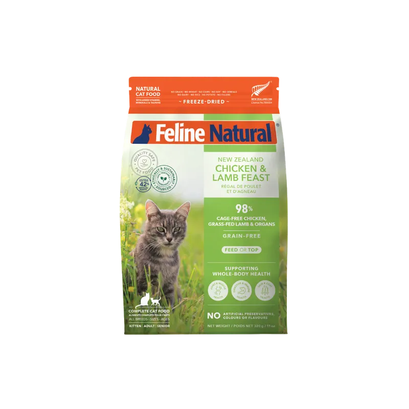 FELINE NATURAL GRAIN-FREE FD NZ CHICKEN & LAMB FEAST