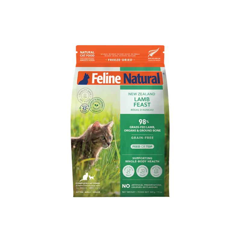 FELINE NATURAL GRAIN-FREE FD NZ LAMB FEAST 320G