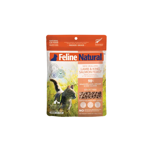 FELINE NATURAL FD NZ LAMB & KING SALMON FEAST