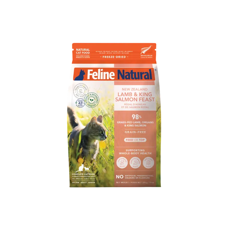 FELINE NATURAL FD NZ LAMB & KING SALMON FEAST