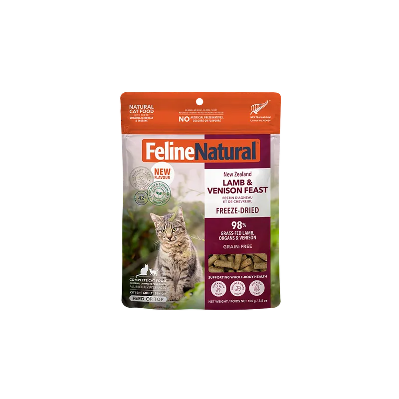 FELINE NATURAL GRAIN-FREE FD NZ LAMB & VENISON