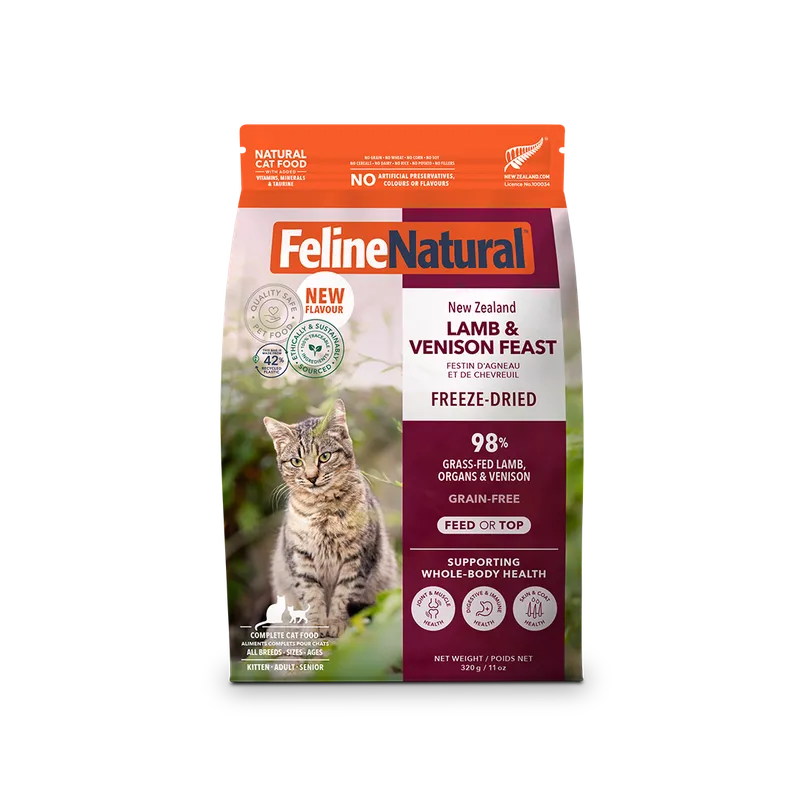 FELINE NATURAL GRAIN-FREE FD NZ LAMB & VENISON