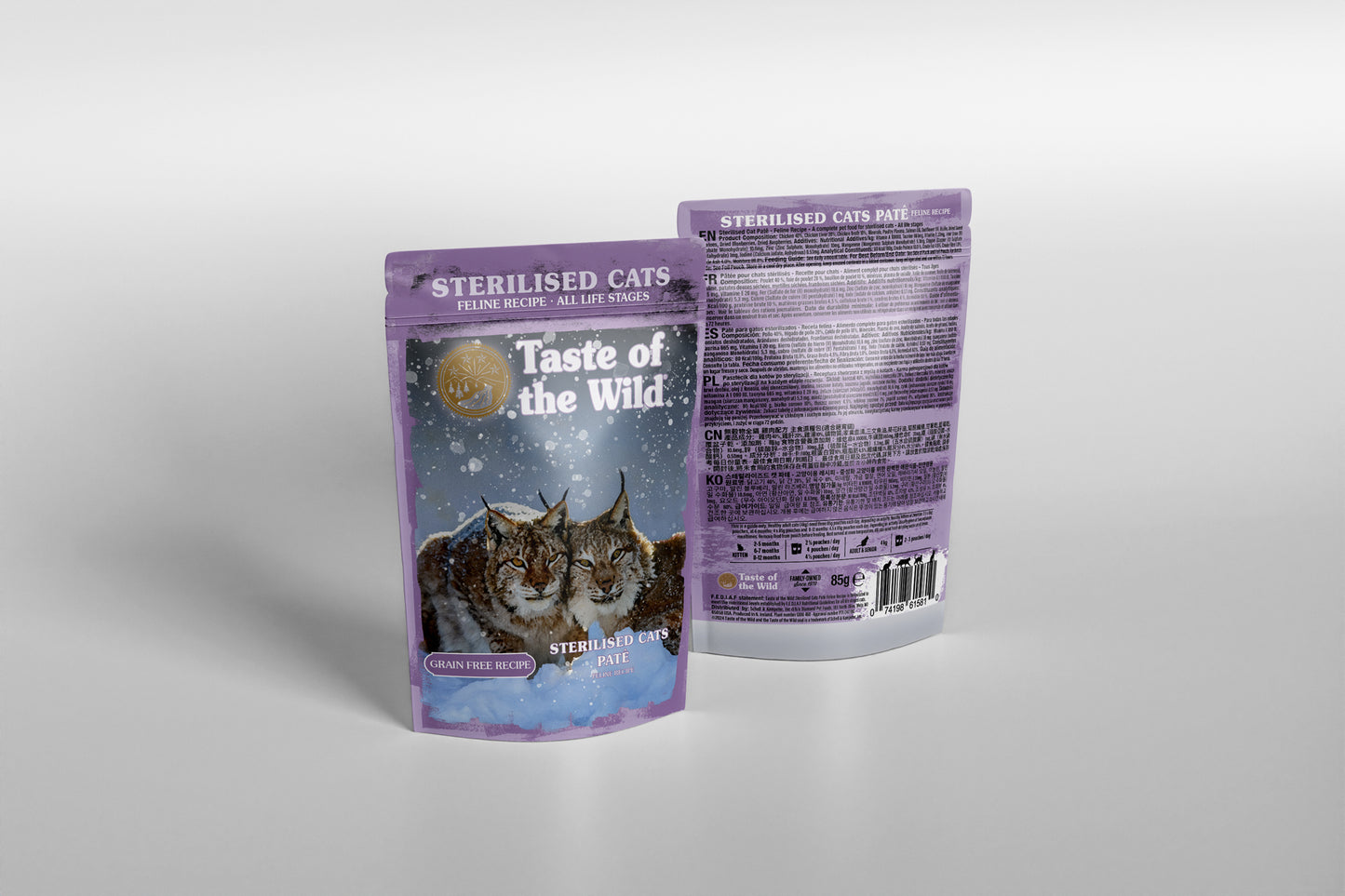 TOW ALS Indoor Sterilised Cat Chicken Pate Pouch 85g x12