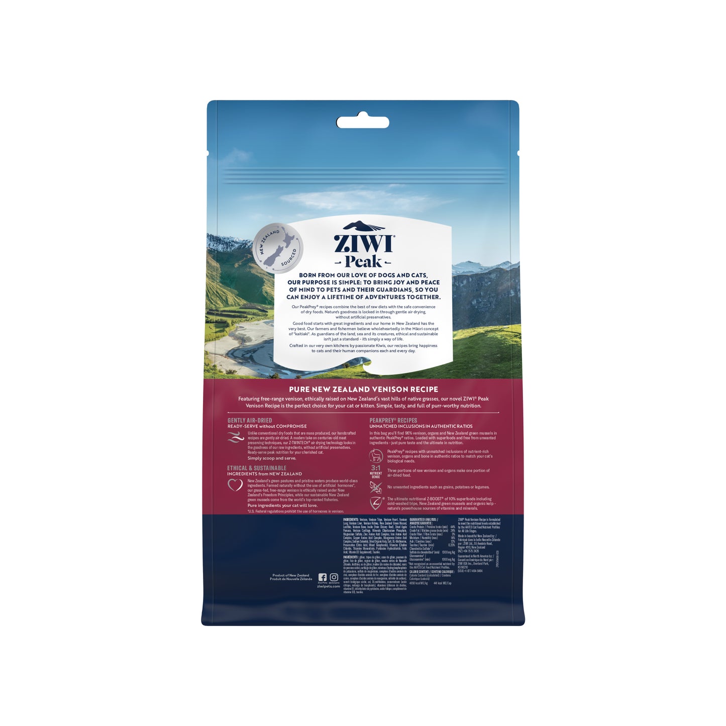 ZIWI Peak® Air-dried  Original Series Venison Recipe for cats