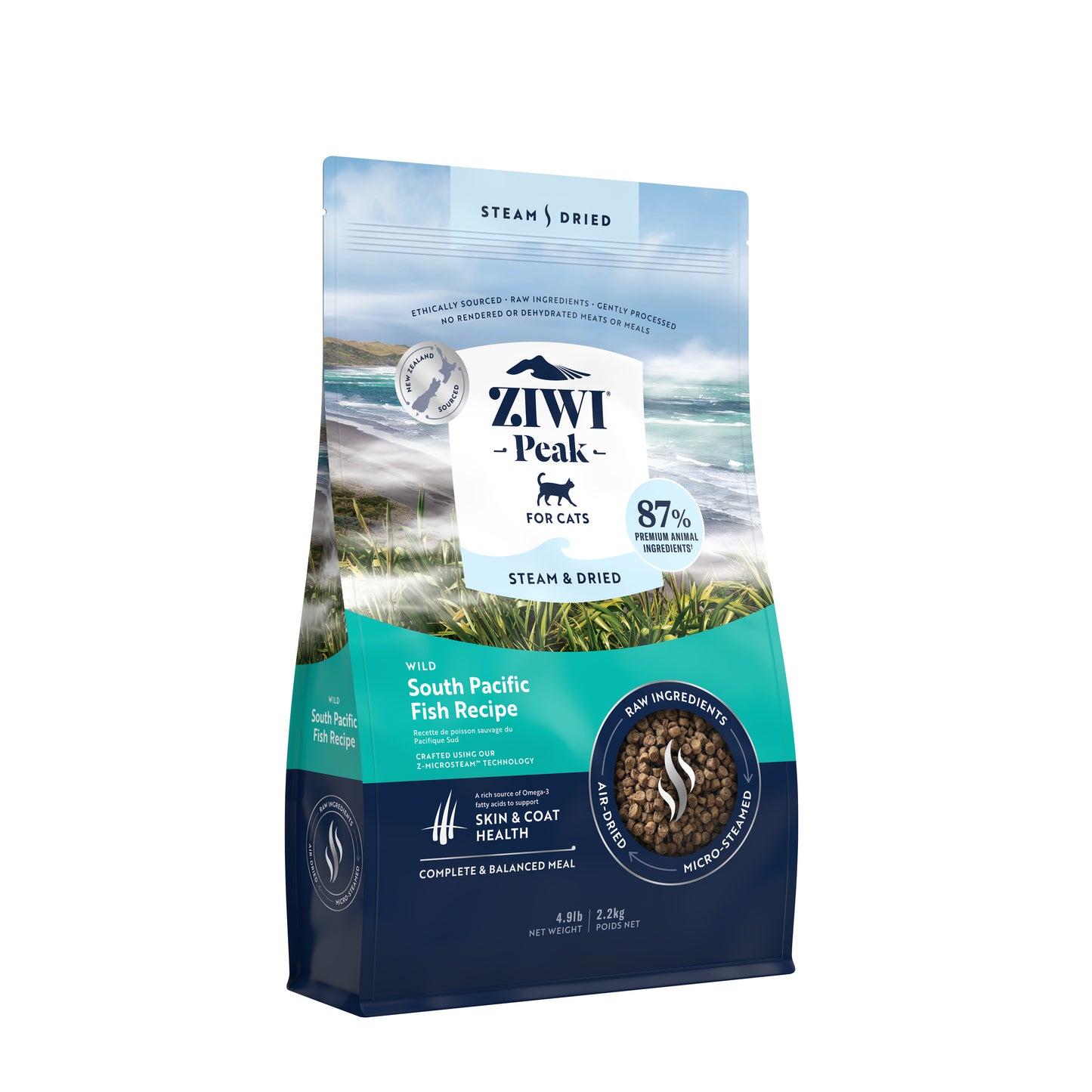 ZIWI Peak® Steam & Dried   Wild South Pacific Fish Recipe for cats