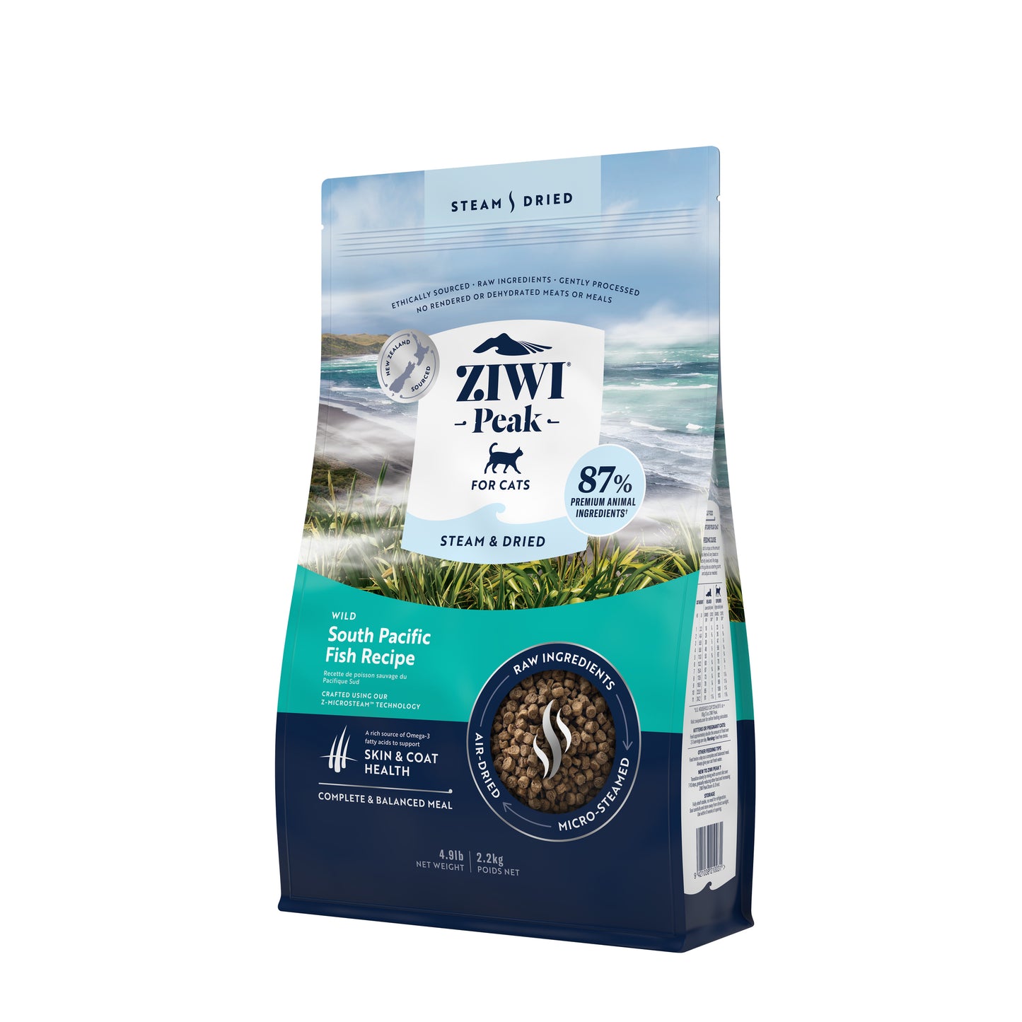 ZIWI Peak® Steam & Dried   Wild South Pacific Fish Recipe for cats